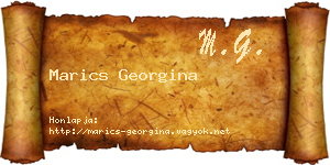 Marics Georgina névjegykártya